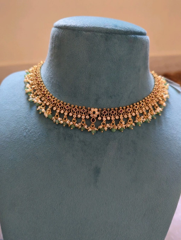 Neck Set  coral - Green
