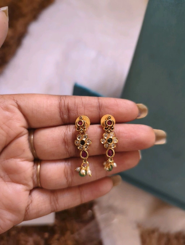 Neck Set  coral - Green