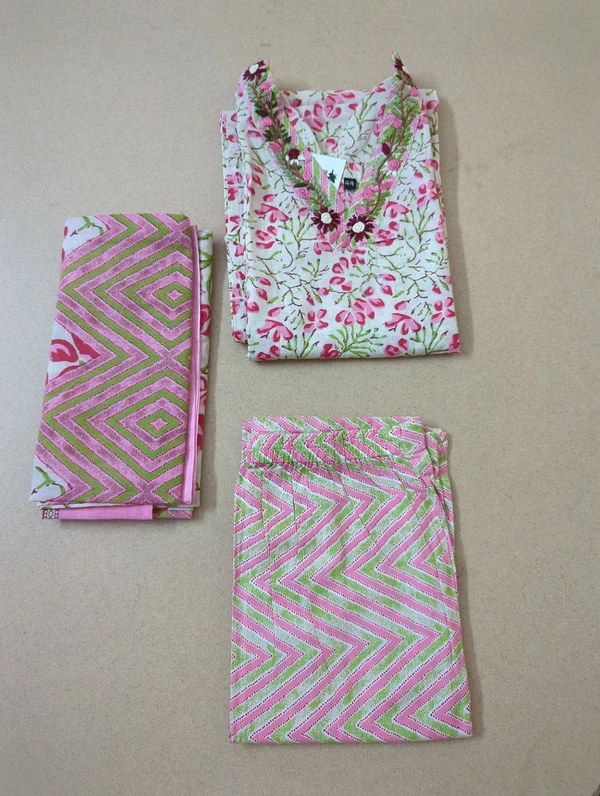 pure cotton handwork - pink, 44
