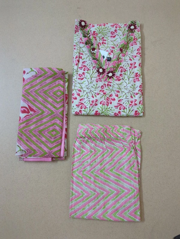 pure cotton handwork - pink, 44