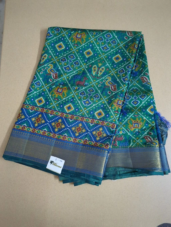 soft silk patola - green 1