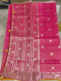 tissue saree - pink
