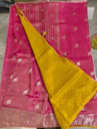 tissue saree - pink