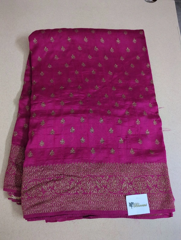 tusser georgette - pink