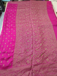 tusser georgette - pink