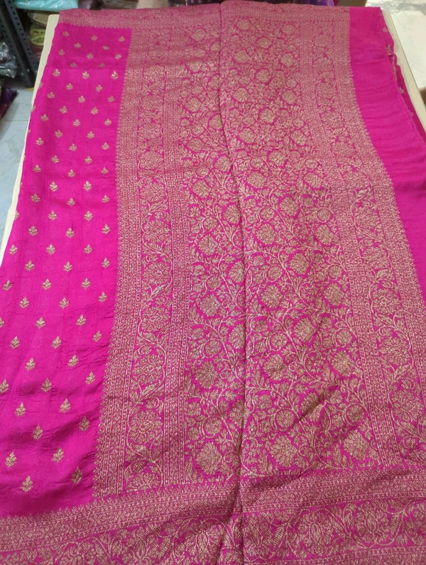 tusser georgette - pink