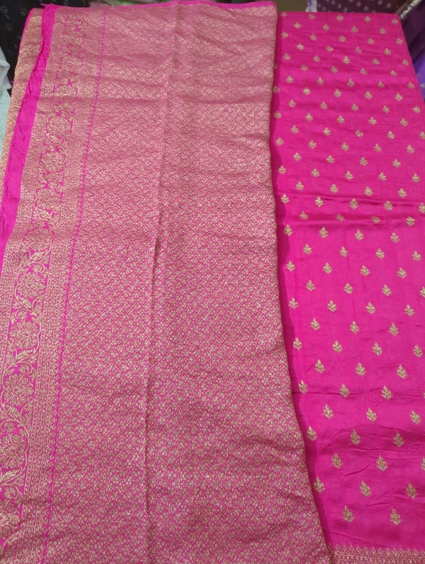 tusser georgette - pink