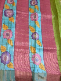 pure handloom tusser - Old Lavender