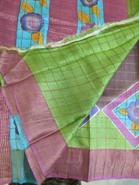 pure handloom tusser - Old Lavender