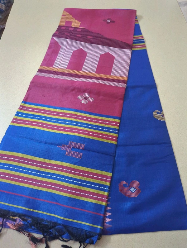 pure katan silk - Blue