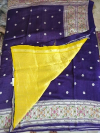 tusser georgette - Pigment Indigo