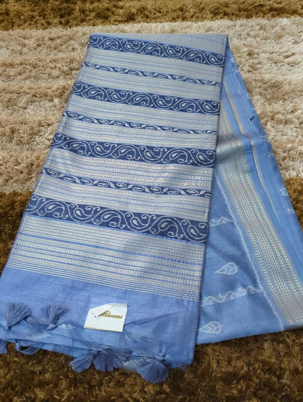 tusser weaving - Periwinkle