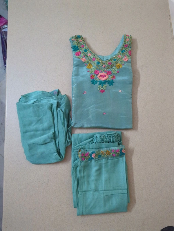 georgette tissue with heavy hand work - 38