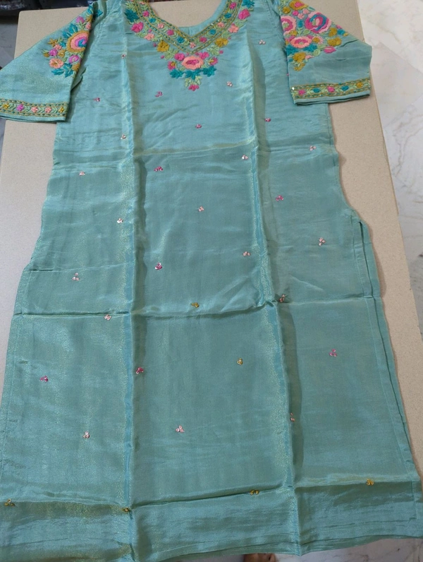 georgette tissue with heavy hand work - 38