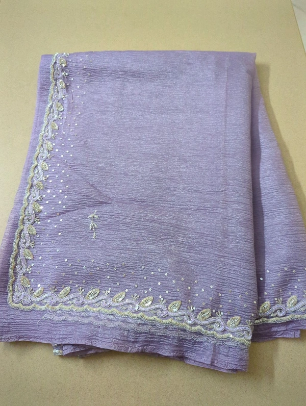 crush with muggam work - Blue Chalk