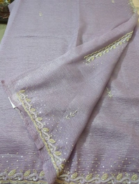 crush with muggam work - Blue Chalk
