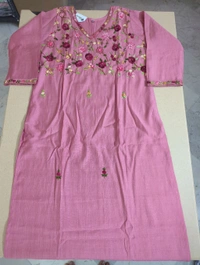 slub raw silk with handwork - 40
