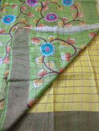 pure handloom tussar - Yellow
