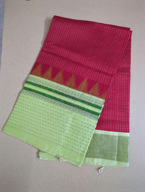 pure handloom kuppadam - Red