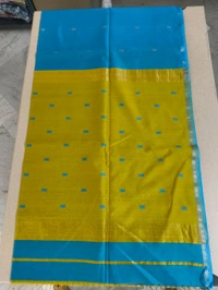 pure handloom maheswari - surf blue