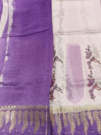 pure rawsilk with weaving - Fuchsia Blue