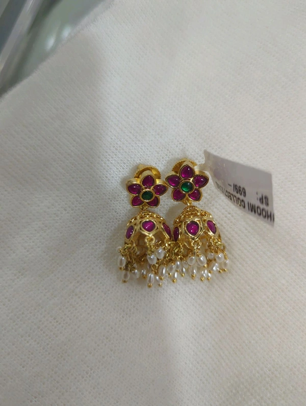 KUNDAN JUMKIES - Red