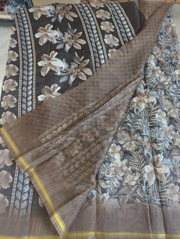 soft chanderi - Brown