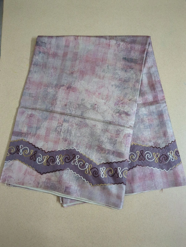 TUSSER EMBROIDERY - pinkish