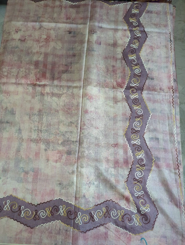 TUSSER EMBROIDERY - pinkish