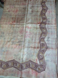 TUSSER EMBROIDERY - Peach
