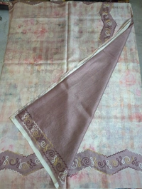 TUSSER EMBROIDERY - Peach