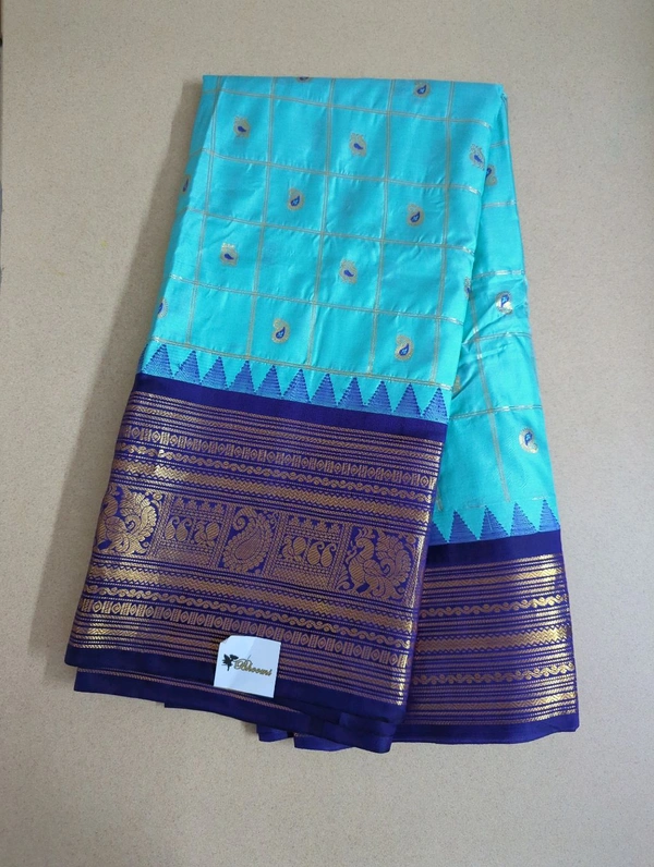 Pure Gadwal  - blue gold