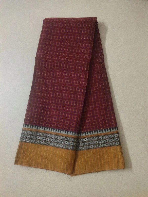 Pure Narayanapet Cotton Checks - Red