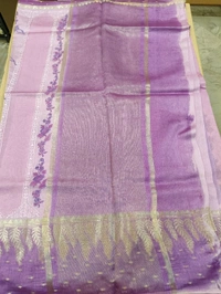 pure rawsilk with weaving - Violet