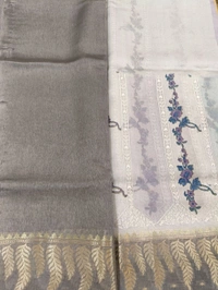 pure rawsilk with weaving - Gray