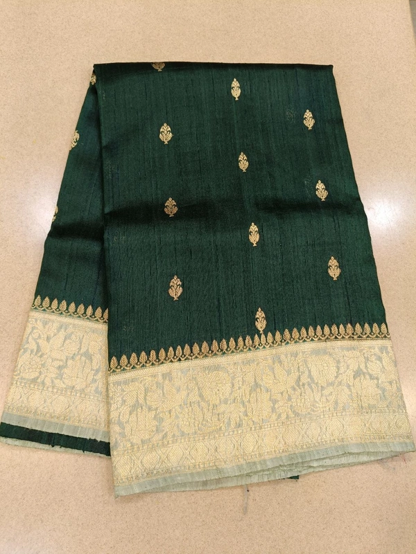 Pure Handloom Rawsilk - green