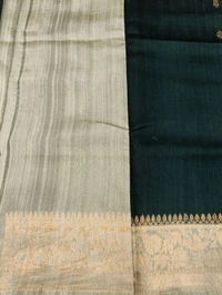 Pure Handloom Rawsilk - green