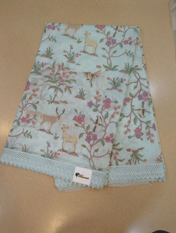 Designer Silk Kota - mist blue, 15 Working Days