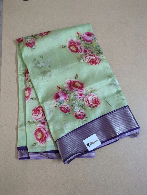 Pure Handloom Mangalagiri Pattu - Mint Green