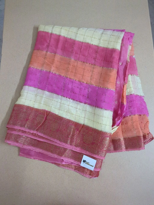 chinnon checks - pink cream peach