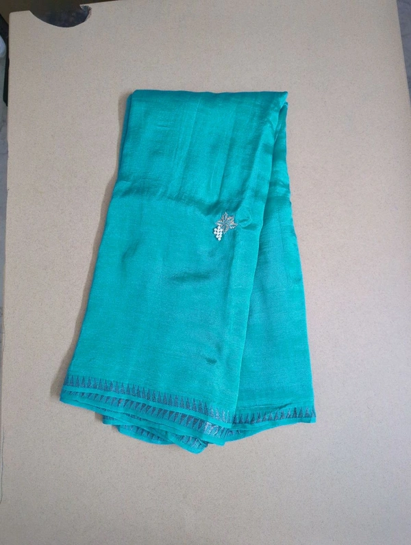 Pure Handloom Mangalagiri Work - lux green