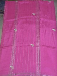 Pure Handloom Mangalagiri Work - pink