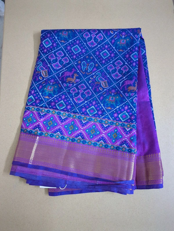 soft silk patola - blue 7