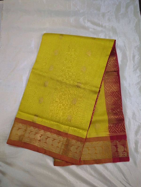Pure Handloom Kuppadam - mustard yellow