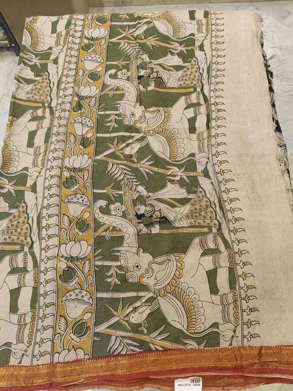 Chennuri Silk - black elephant