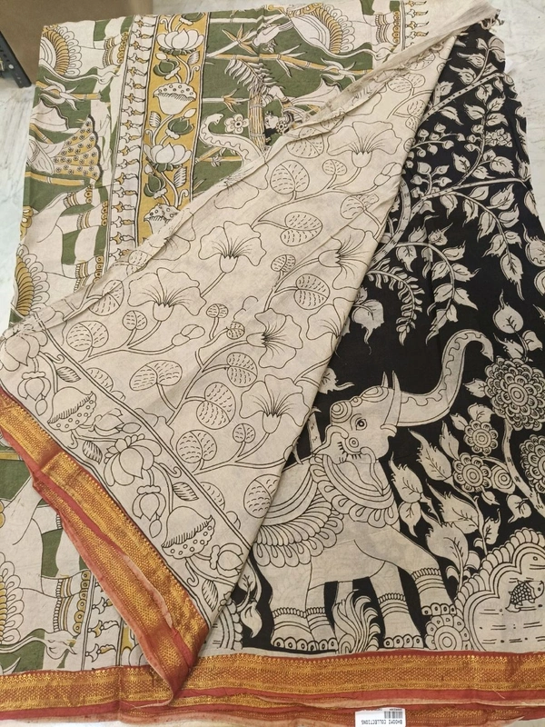 Chennuri Silk - black elephant