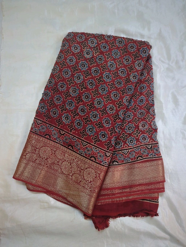 Pure Dola With Ajrakh - Red
