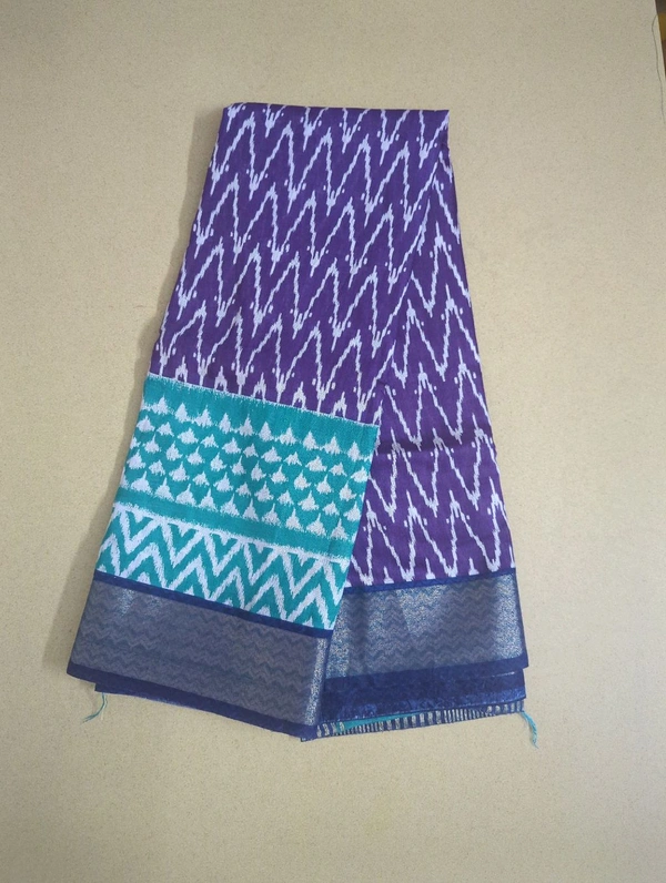 Chiniya With Ikkat Print - violet