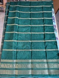 Semi Mysore Silk - green, Lotus