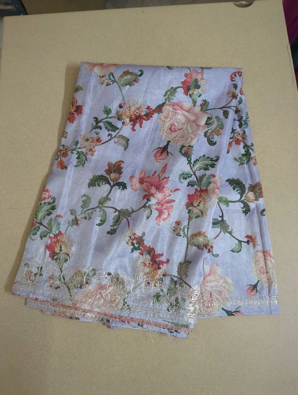 Tissue Georgette With Pita Work - lavender